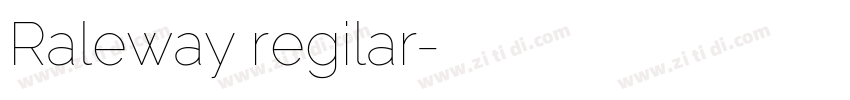 Raleway regilar字体转换